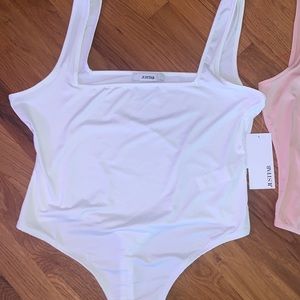 NWT JustFab Body suit white size XL